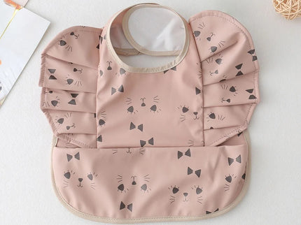 Baveta impermeabila pentru fetite, Model 1 - Little Kitty, 12-36 luni, poliester