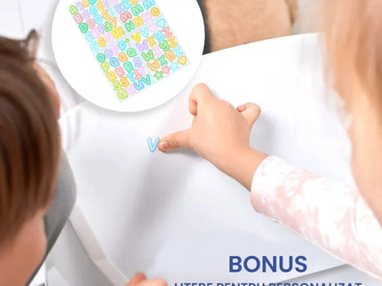 Birou Pentru Copii cu Scaun Convertibil Bancuta 3 in 1 Cu Masuta Si Spatii De Depozitare Jucarii din Lemn MDF, Culoare Alb cu Gri, Varsta 3-6 Ani - Bebeboo - Totul pentru copii. Jucării, Hăinuțe, Perne, Mobilier, Textile