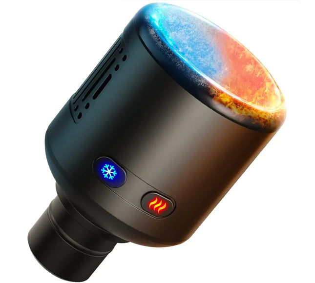 Cap de Masaj Premium cu încălzire și Răcire Activa, Compatibil cu Pistoalele de Masaj Suporto, Terapie termica, 4 Niveluri de temperatura, Baterie 900 mAh, Negru - Bebeboo - Totul pentru copii. Jucării, Hăinuțe, Perne, Mobilier, Textile