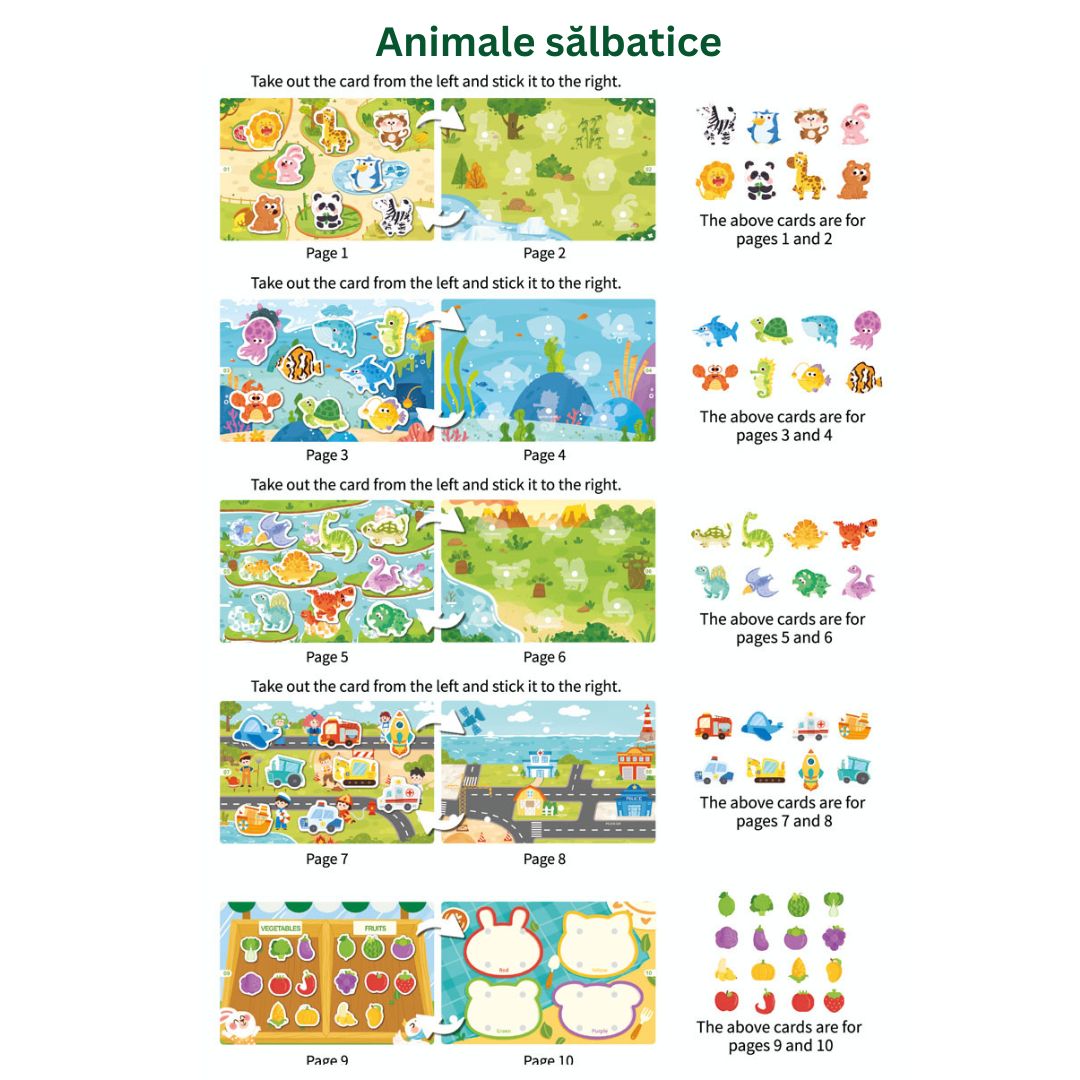 Carte educativă Busy Book, 6 tematici