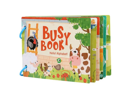 Carte educativă Busy Book, 6 tematici - Bebeboo - Totul pentru copii. Jucării, Hăinuțe, Perne, Mobilier, Textile