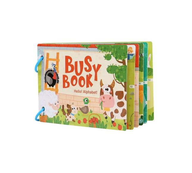 Carte educativă Busy Book, 6 tematici - Bebeboo - Totul pentru copii. Jucării, Hăinuțe, Perne, Mobilier, Textile