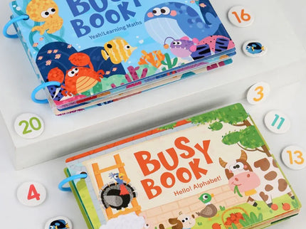 Carte educativă Busy Book, 6 tematici - Bebeboo - Totul pentru copii. Jucării, Hăinuțe, Perne, Mobilier, Textile