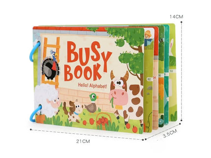 Carte educativă Busy Book, 6 tematici - Bebeboo - Totul pentru copii. Jucării, Hăinuțe, Perne, Mobilier, Textile