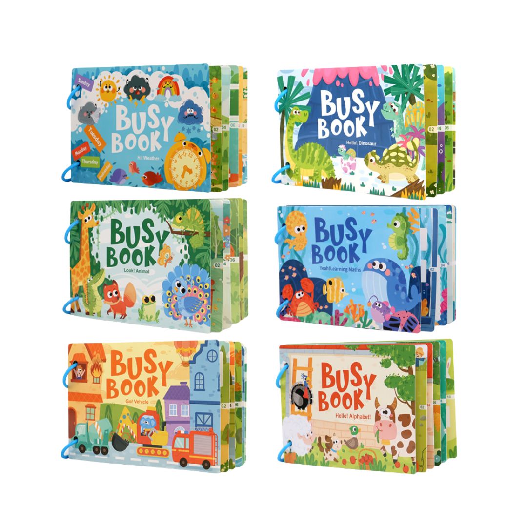 Carte educativă Busy Book, 6 tematici
