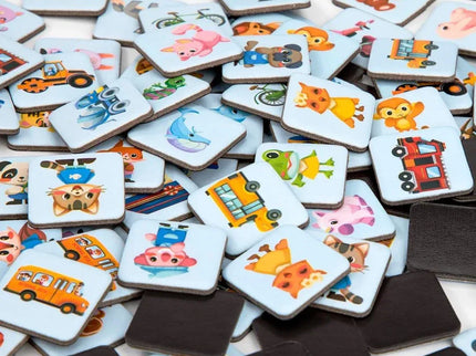 Carte magnetică 3 în 1, joc de memorie și asociere, 108 piese - Bebeboo - Totul pentru copii. Jucării, Hăinuțe, Perne, Mobilier, Textile