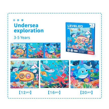 Carte puzzle 3 în 1, 10 tematici variate