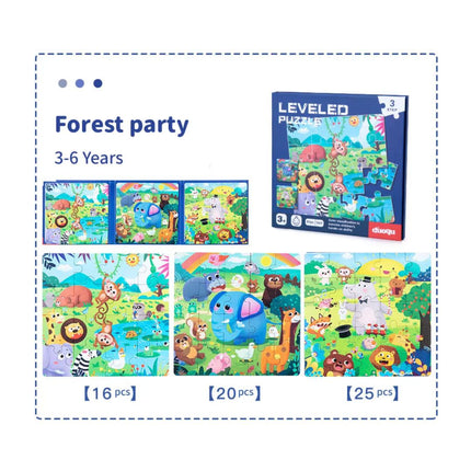 Carte puzzle 3 în 1, 10 tematici variate