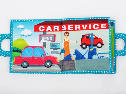 Carte senzoriala Piqipi, model baiat, material fetru, 25x25x7 cm, 3 ani+