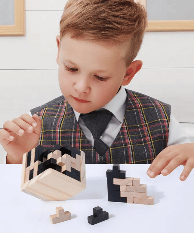 Cub puzzle din lemn, Tetris