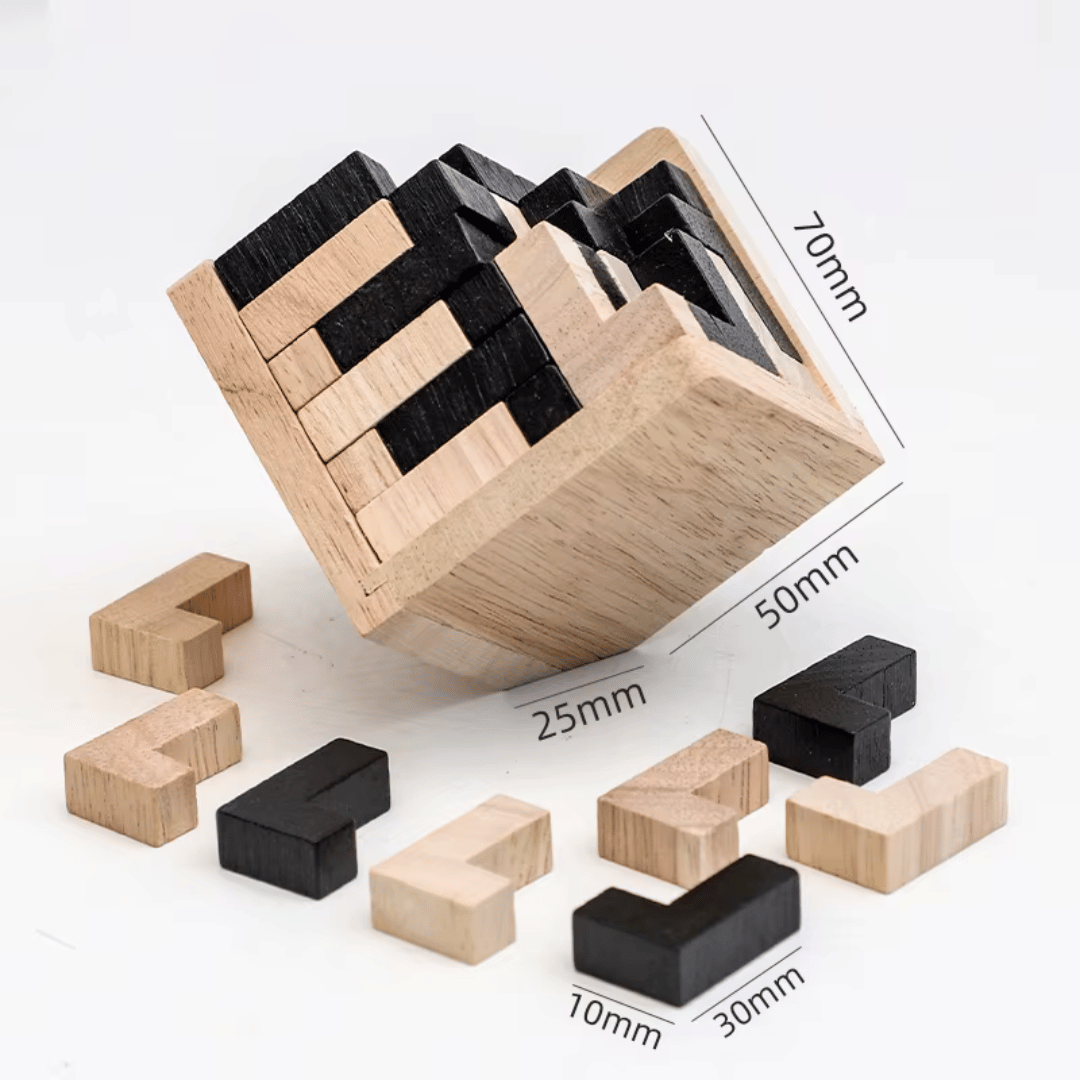 Cub puzzle din lemn, Tetris