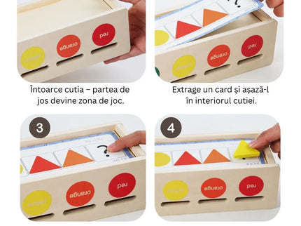 Cutie de sortare 2 în 1 din lemn, forme și culori - Bebeboo - Totul pentru copii. Jucării, Hăinuțe, Perne, Mobilier, Textile