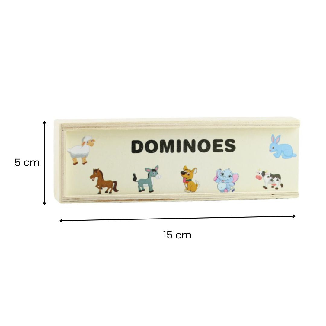 Domino din lemn, 5 tematici, 28 de piese