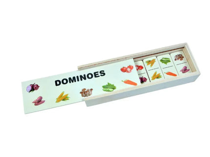 Domino din lemn, 5 tematici, 28 de piese - Bebeboo - Totul pentru copii. Jucării, Hăinuțe, Perne, Mobilier, Textile