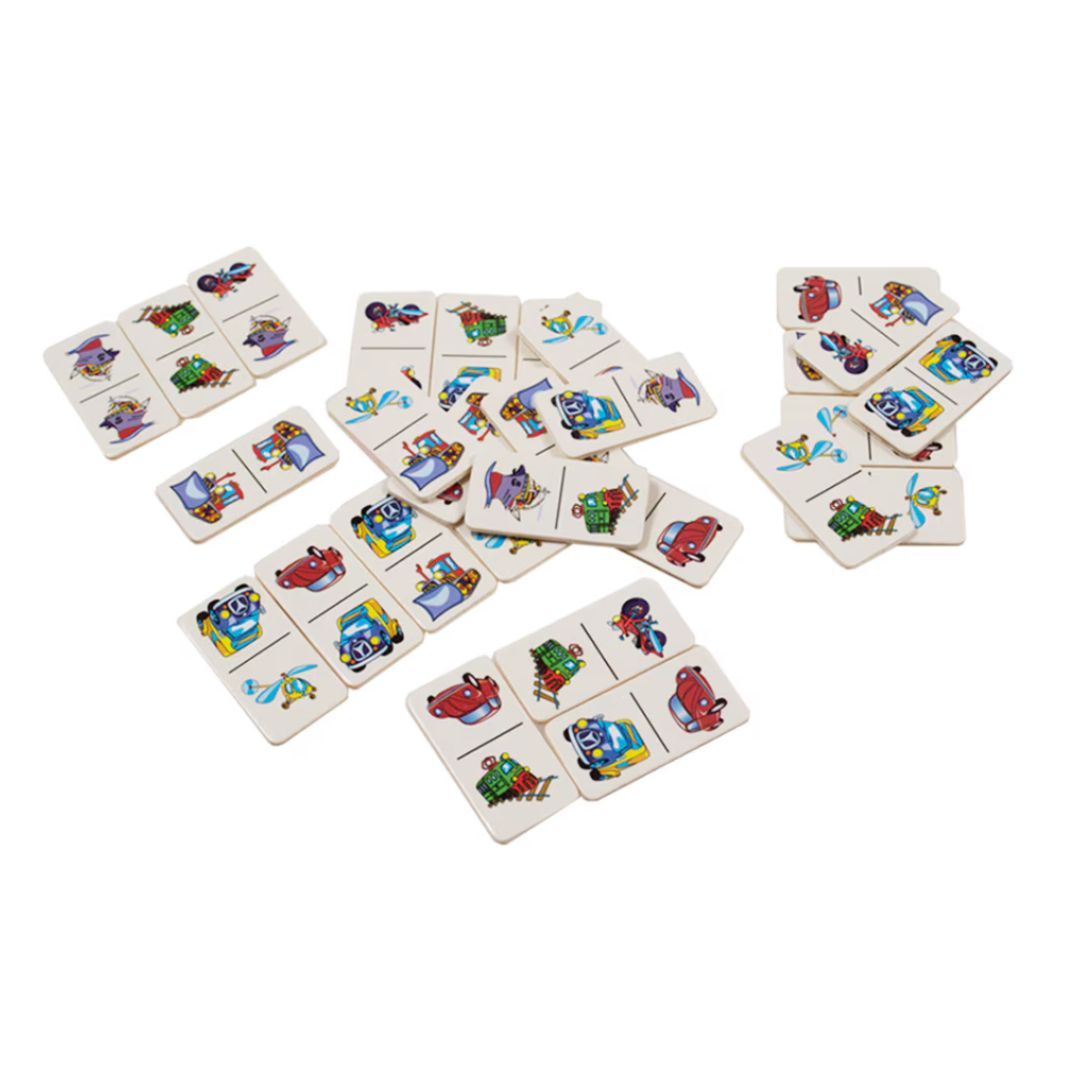 Domino din lemn, 5 tematici, 28 de piese