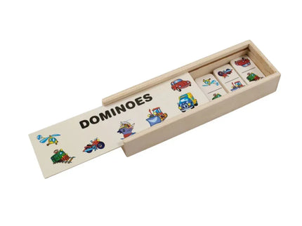 Domino din lemn, 5 tematici, 28 de piese - Bebeboo - Totul pentru copii. Jucării, Hăinuțe, Perne, Mobilier, Textile
