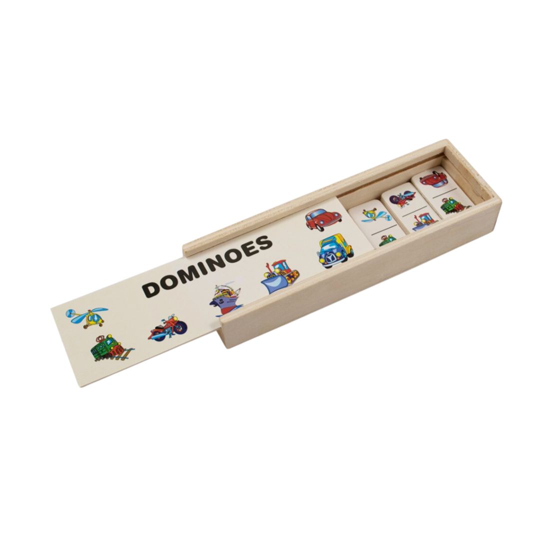 Domino din lemn, 5 tematici, 28 de piese