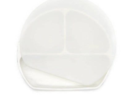Farfurie diversificare bebelusi, cu capac - Marble, silicon, 6 luni+