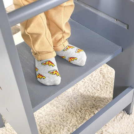 Turn de Invatare pentru Copii - Inaltator de tip Learning Tower cu Treapta de urcare antiderapanta si Balustrade de Protectie