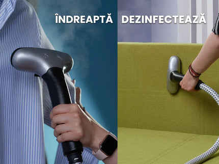 Fier de Călcat Vertical cu Aburi – Igienizare și Netezire Rapidă, 2200W. Steamer model R3 cu 4 trepte de putere. Rezervor aparat 3L, pentru 65 min de lucru, 45g/min abur continuu, Alb - Bebeboo - Totul pentru copii. Jucării, Hăinuțe, Perne, Mobilier, Textile