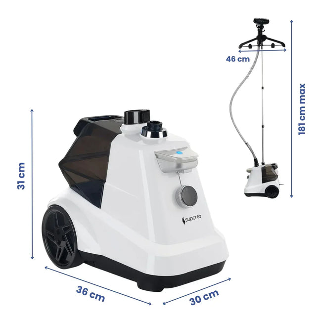 Fier de Călcat Vertical cu Aburi – Igienizare și Netezire Rapidă, 2200W. Steamer model R3 cu 4 trepte de putere. Rezervor aparat 3L, pentru 65 min de lucru, 45g/min abur continuu, Alb - Bebeboo - Totul pentru copii. Jucării, Hăinuțe, Perne, Mobilier, Textile