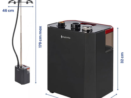 Fier de călcat vertical cu aburi. Steamer model S2 de 2200W cu 3 trepte de putere. Statie de calcat profesionala pentru hainele copiilor, fara mirosuri si fara cute. Rezervor aparat 2.9 L, pentru 64 min de lucru, 45g/min abur continuu - Bebeboo - Totul pentru copii. Jucării, Hăinuțe, Perne, Mobilier, Textile