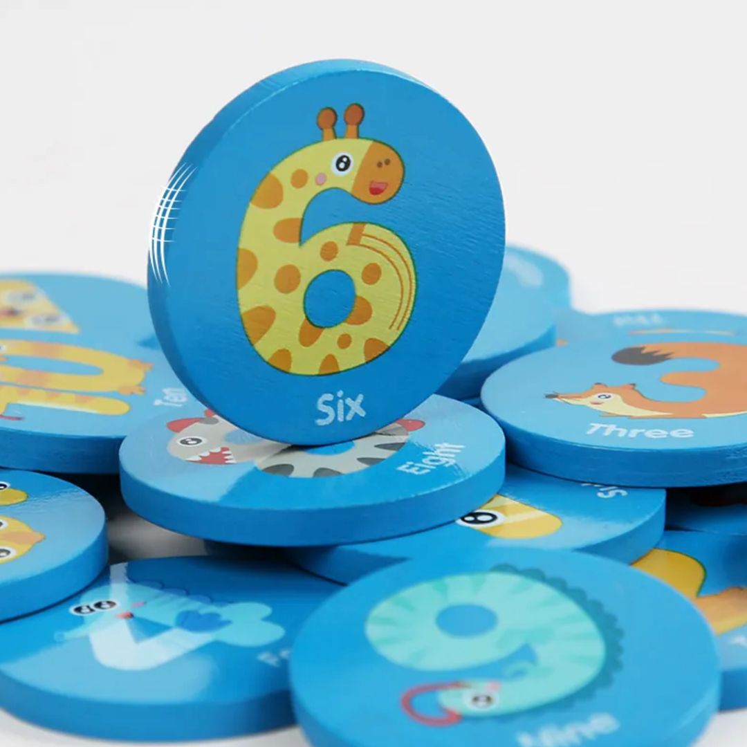 Găsește numerele pereche, Joc de memorie, 28 piese