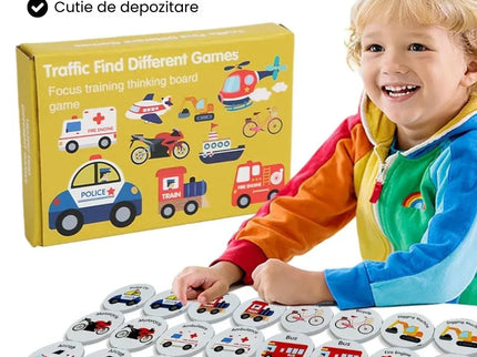 Găsește vehiculele pereche, Joc de memorie, 24 piese - Bebeboo - Totul pentru copii. Jucării, Hăinuțe, Perne, Mobilier, Textile