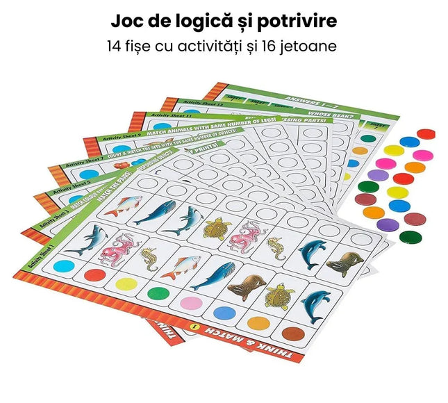 Joc Montessori - Gândește și potrivește Partea 1 - Bebeboo - Totul pentru copii. Jucării, Hăinuțe, Perne, Mobilier, Textile