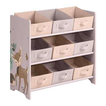 Raft Jucării Copii cu Motiv Pădure & Animale