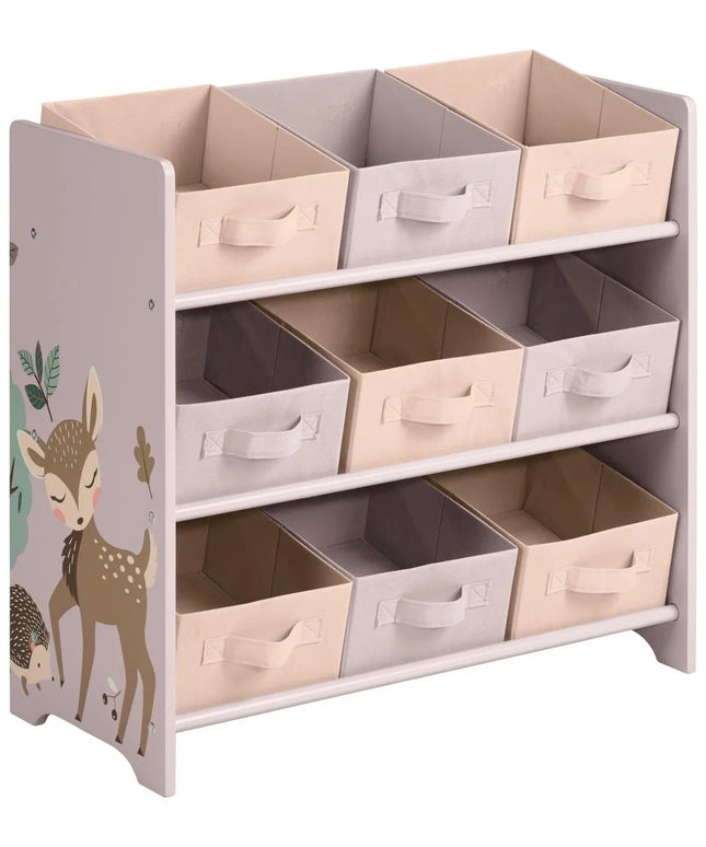 Raft Jucării Copii cu Motiv Pădure & Animale