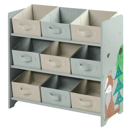 Raft Jucării Copii cu Motiv Pădure & Animale