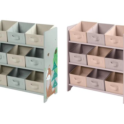 Raft Jucării Copii cu Motiv Pădure & Animale