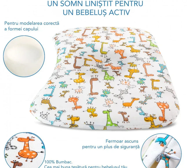 HUSA de schimb / Fata de perna pentru Perna ortopedica Baby nou nascuti 8-24 luni | Multicolora cu animalute - Bebeboo - Totul pentru copii. Jucării, Hăinuțe, Perne, Mobilier, Textile