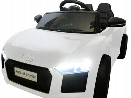 Masinuta electrica cu telecomanda Audi R8 R-Sport - Alb - Bebeboo - Totul pentru copii. Jucării, Hăinuțe, Perne, Mobilier, Textile
