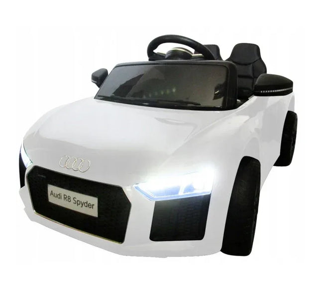 Masinuta electrica cu telecomanda Audi R8 R-Sport - Alb - Bebeboo - Totul pentru copii. Jucării, Hăinuțe, Perne, Mobilier, Textile