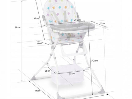 Scaun de masa Ricokids Eldo - Gri - Alb - Stele