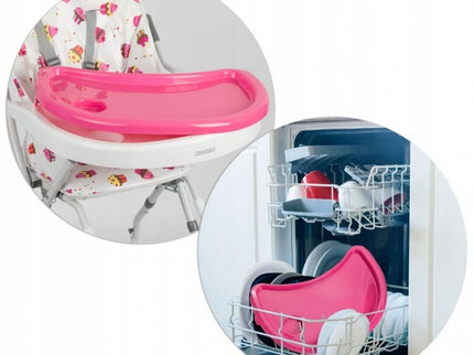Scaun de masa Ricokids Eldo - Alb - Roz