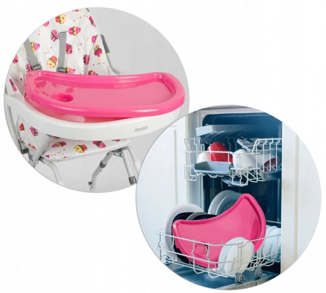 Scaun de masa Ricokids Eldo - Alb - Roz