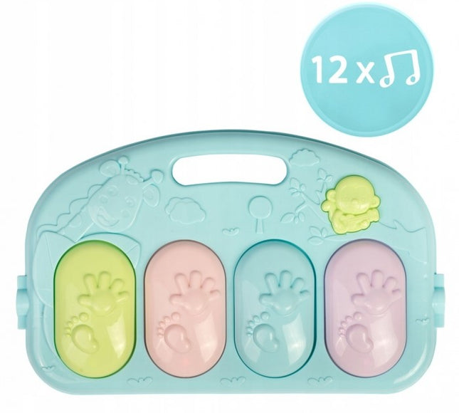 Salteluta de joaca cu pian Ricokids 7314 - Albastru