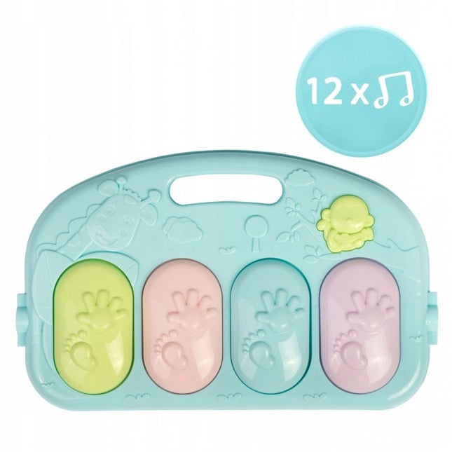 Salteluta de joaca cu pian Ricokids 7314 - Albastru