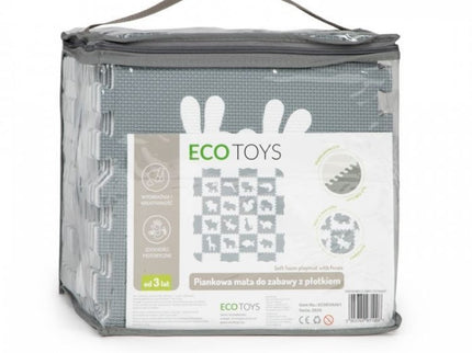 Salteluta de joaca cu animale si cu pereti, 36 elemente ECOEVA001 - Gri