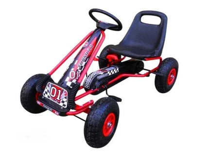 Kart cu pedale Gokart, 3-7 ani, roti gonflabile, G1 R-Sport - Rosu - Bebeboo - Totul pentru copii. Jucării, Hăinuțe, Perne, Mobilier, Textile