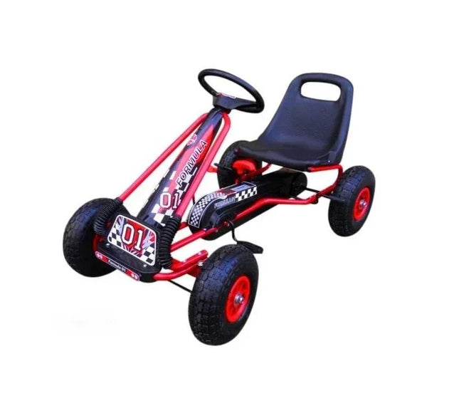 Kart cu pedale Gokart, 3-7 ani, roti gonflabile, G1 R-Sport - Rosu - Bebeboo - Totul pentru copii. Jucării, Hăinuțe, Perne, Mobilier, Textile