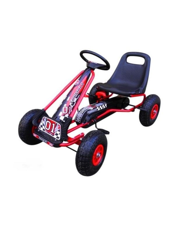 Kart cu pedale Gokart, 3-7 ani, roti gonflabile, G1 R-Sport - Rosu
