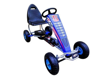 Kart cu pedale Gokart, 4-10 ani, roti gonflabile, G5 R-Sport - Albastru - Bebeboo - Totul pentru copii. Jucării, Hăinuțe, Perne, Mobilier, Textile