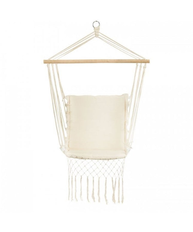Leagan Suspendat Pentru Interior/exterior, Cu Spatar, Cuib De Barza, 120 kg, GW-923, Alb