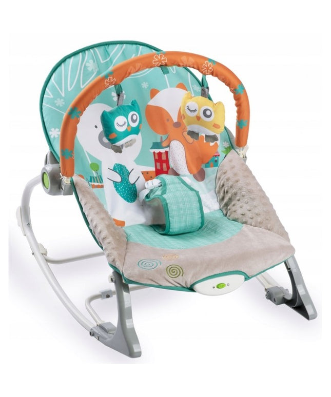 Balansoar cu vibratii, vulpita si ursul, Ricokids 7309 - Turcoaz