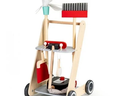 Antemergator din lemn XXL cu aspirator si elemente pentru curatenie Ecotoys 4404 - Bebeboo - Totul pentru copii. Jucării, Hăinuțe, Perne, Mobilier, Textile