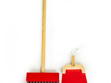 Antemergator din lemn XXL cu aspirator si elemente pentru curatenie Ecotoys 4404